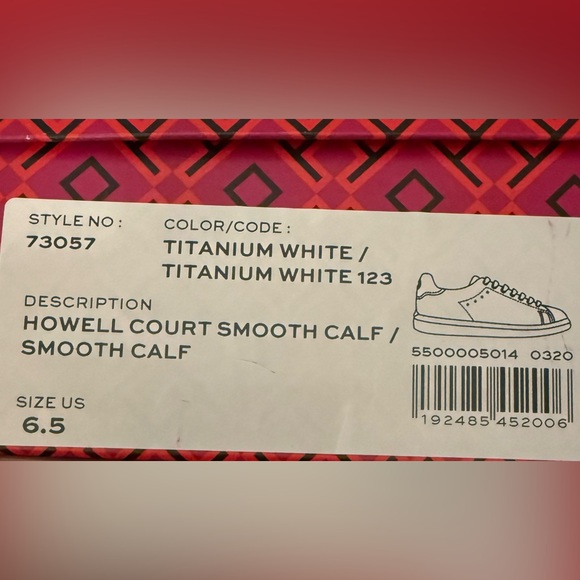 Tory Burch Howell Court White Lace-Up Sneaker - Picture 10 of 10